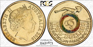 2016 $2 Paralympics Colorized MS66