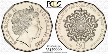 2013 50C Coronation MS67