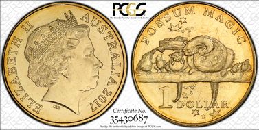 2017 $1 Possum Magic Hush Visible Forever MS67