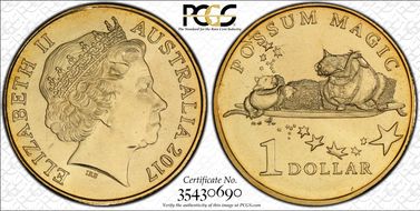 2017 $1 Possum Magic Lamingtons MS67