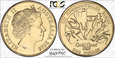 2018 $1 Commonwealth Games Sporting Events 2 of 4 MS67