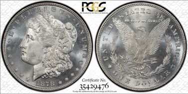 1878 7TF $1 R78 VAM 82 Doubled Stars MS65PL