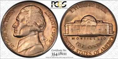 1954-S 5C DDR FS-801 MS65