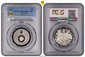 2016 50C 50 Yrs Decimal Currency PR70DCAM