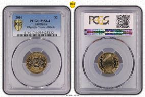 2016 $2 Olympic Team - Black Colorized MS64