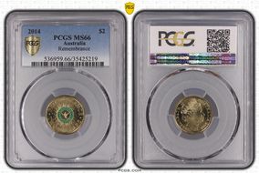 2014 $2 Remembrance - Colorized MS66