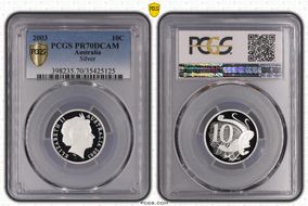 2003 10C Silver PR70DCAM