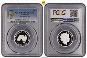 2003 $1 Volunteers Ag PR69DCAM