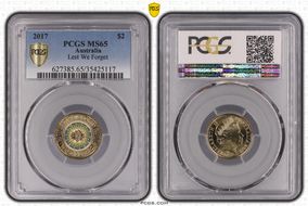 2017 $2 Lest We Forget Colorized MS65