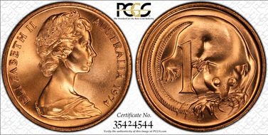 1974 1C KM-62 MS67RD