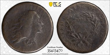 1793 1C Wreath, Vine and Bars AG3BN