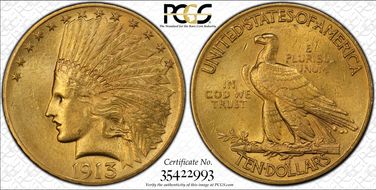 1913 $10 MS62