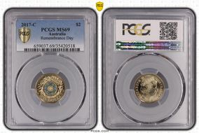 2017-C $2 Remembrance Day Colorized MS69