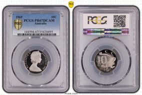 1969 10C PR67DCAM