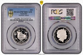 2001 20C Norfolk Island PR70DCAM