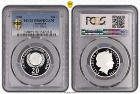 1998 20C United Nations 50th Ann. Ag PR69DCAM