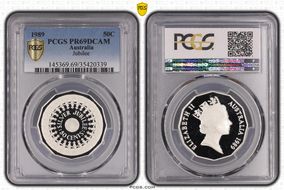 1989 50C Jubilee Ag PR69DCAM