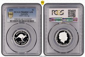 1999 5C 1939 1/2d Ag PR68DCAM