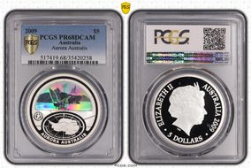 2009 $5 Aurora Australis PR68DCAM
