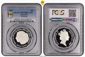 1989 50C Wedding Ag PR70DCAM