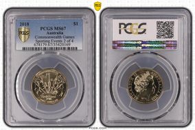 2018 $1 Commonwealth Games Sporting Events 2 of 4 MS67