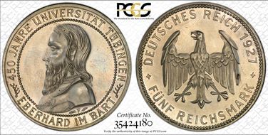 1927-F 5 Mk Tubingen J-329 PR63