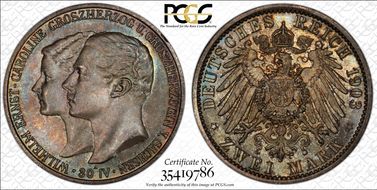 1903-A 2 Mk Marriage J-158 MS65