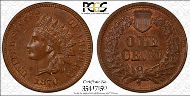 1870 1C MS65BN