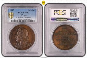 1817 Medal N. Boileau Despreaux Bronzed AE SP62