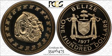 1977-FM $100 Kinich Ahau KM-53 PR68DCAM