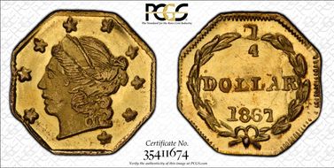 1867 G25C BG-709 MS67