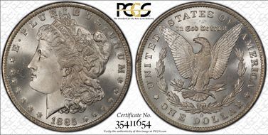 1885-O $1 MS67+