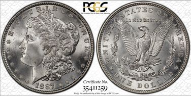 1887 $1 MS67