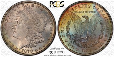 1878 7/8TF $1 Strong MS64+