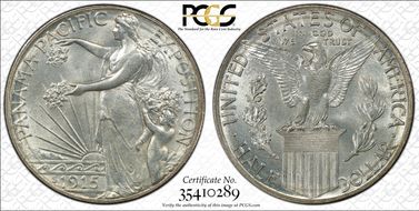 1915-S 50C Panama-Pacific MS65