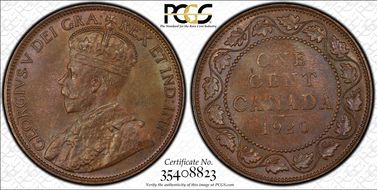1920 1C Large Cent MS63BN