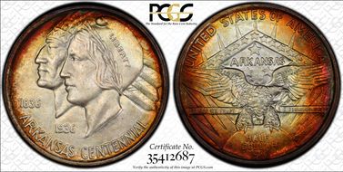 1938-D 50C Arkansas MS67+