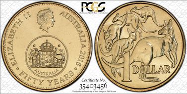 2016 $1 50 Yrs Decimal Currency MS68