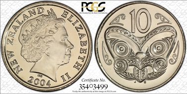 2004 10C Mule with $1 Obv MS67