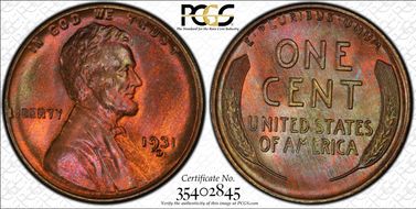 1931-D 1C MS66RB