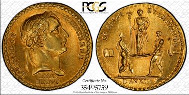 AN XIII (1804) Medal Coronation B-330 Au MS64