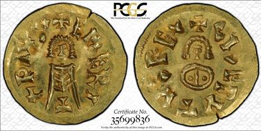 (612-621) Tremisses Cayon-216 EMERITA MS64