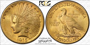 1915 $10 MS63