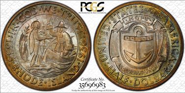 1936 50C Rhode Island MS67+