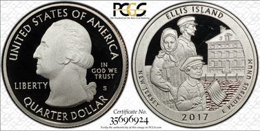 2017-S 25C Ellis Island NP PR68DCAM