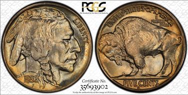 1936-S 5C MS67+