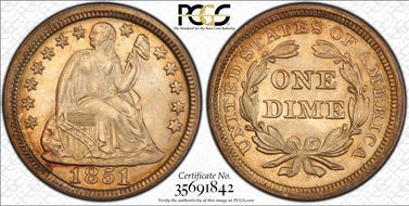 1851 10C MS66+