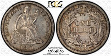 1871-CC 10C MS62