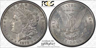 1878-CC $1 AU58