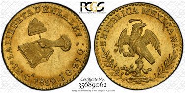 1859/7-Ga JG Escudo MS63+